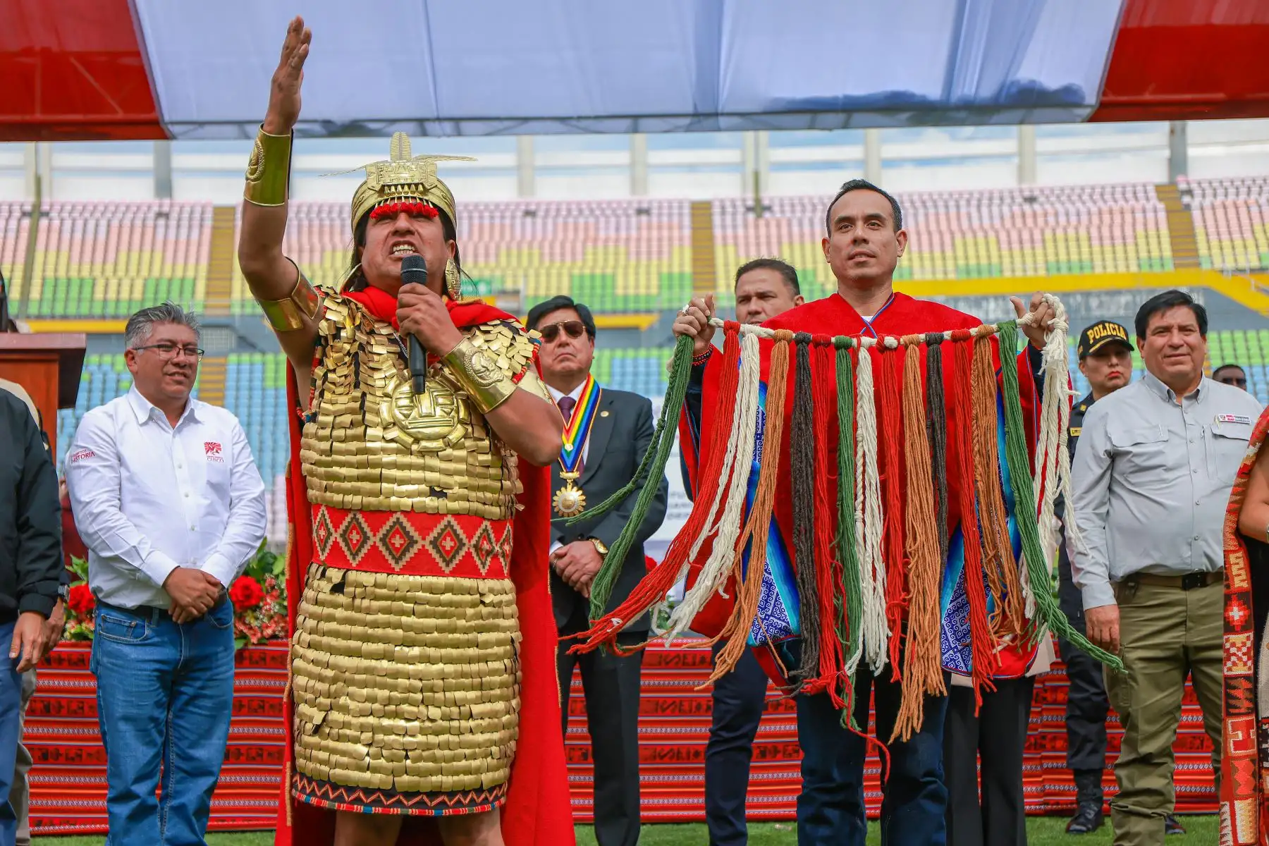 El presidente José Jerí participó en la ceremonia de afectación al uso del Estadio Inca Garcilaso de la Vega. Foto: ANDINA/ Prensa Presidencia