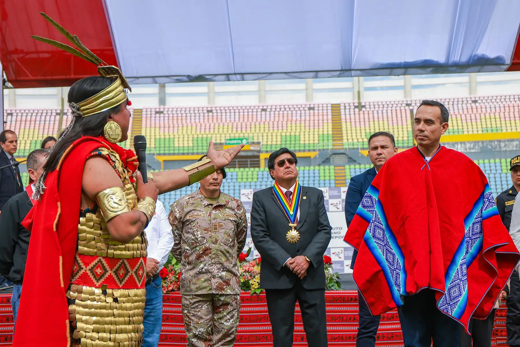 El presidente José Jerí participó en la ceremonia de afectación al uso del Estadio Inca Garcilaso de la Vega. Foto: ANDINA/ Prensa Presidencia