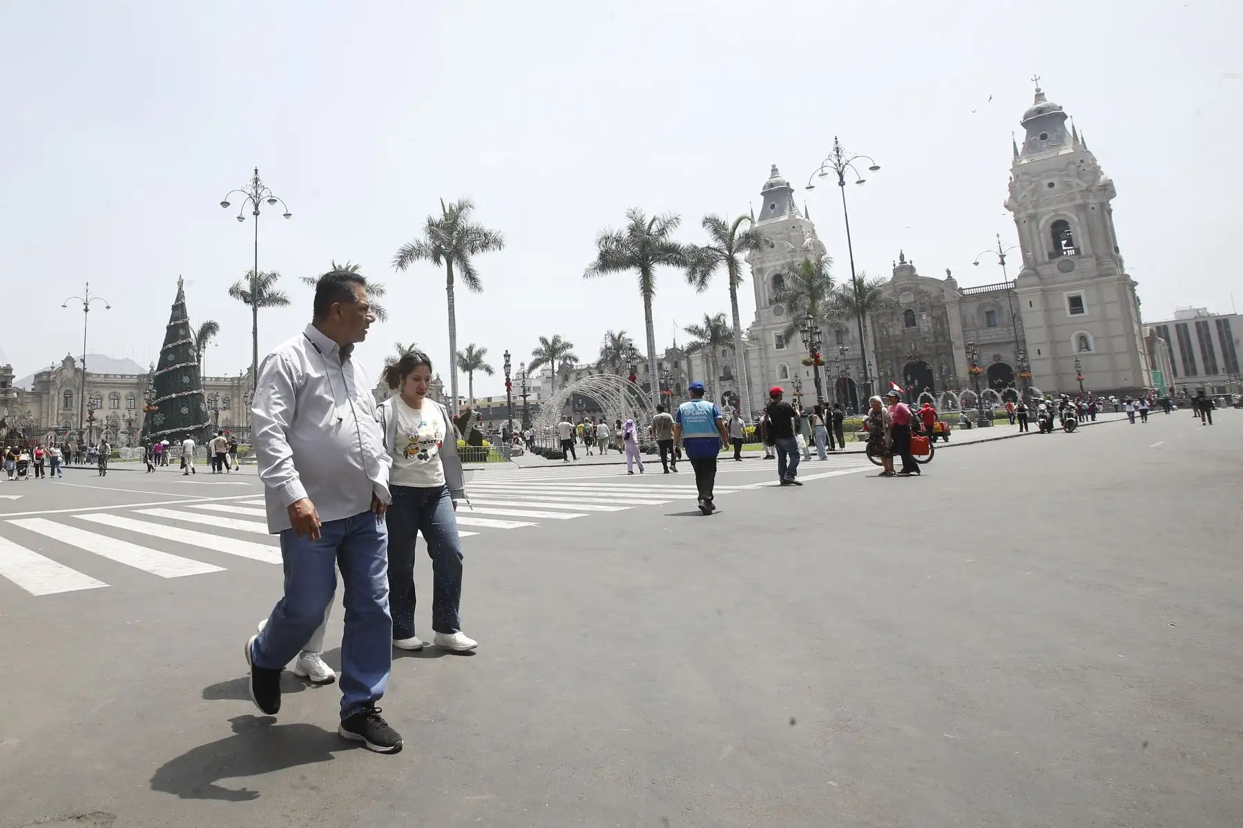 El Centro Histórico de Lima luce con el tradicional árbol navideño previo a la Nochebuena el 25 de diciembre.
Foto: ANDINA/Eddy Ramos