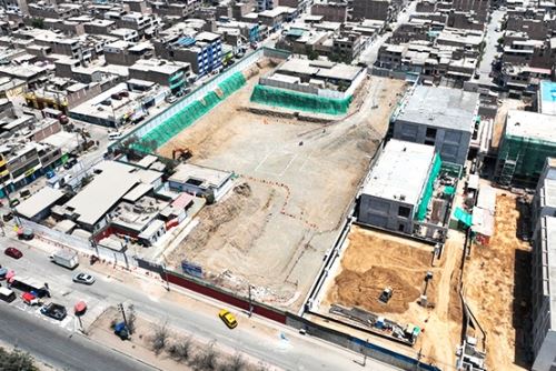 San Juan de Lurigancho: hospital Enrique Montenegro registra 87% de avance en excavación. Foto: ANDINA/Difusión.