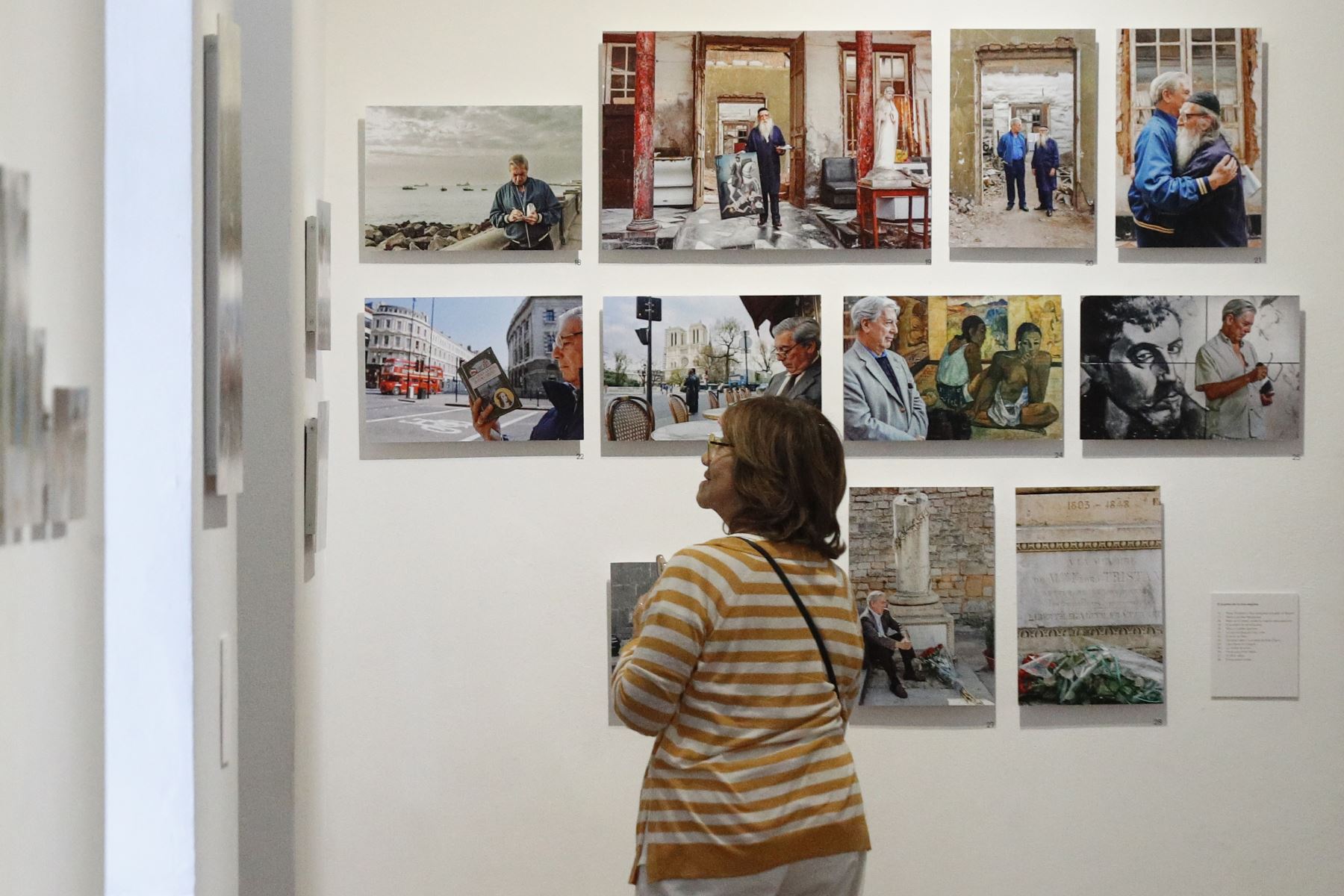 Un trabajo introspectivo de memoria y recuerdos, es el punto de partida de Morgana Vargas Llosa, hija del escritor Mario Vargas Llosa. Las imágenes que se muestran, es un recorrido  de diversos viajes realizado entre padre e hija, visita a lugares tan remotos como Irak, Israel, Bretaña, Palestina y Arequipa, siempre tras las huellas de Paul Gauguin y Flora Tristán, una forma de entender a los referentes del laureado escritor.
Foto: ANDINA/ Eddy Ramos