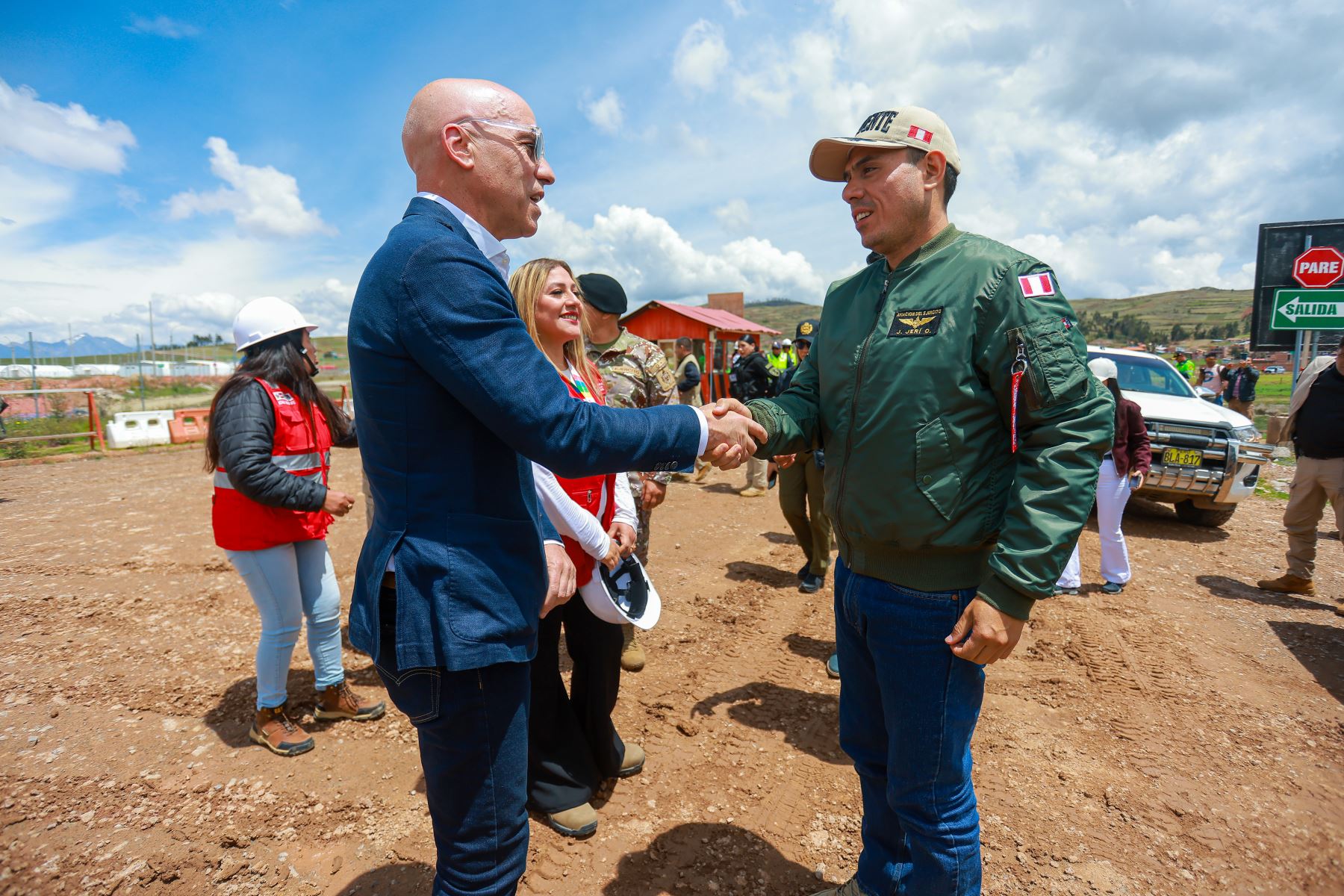 Presidente José Serí supervisó los avances del nuevo Aeropuerto Internacional de Chinchero en Cusco. 
Foto: ANDINA/Prensa Presidencia