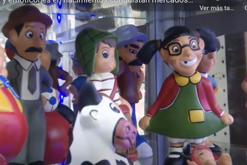 Nacimientos del Chavo del 8 y emoticones marcan tendencia en mercados peruanos. Foto: ANDINA