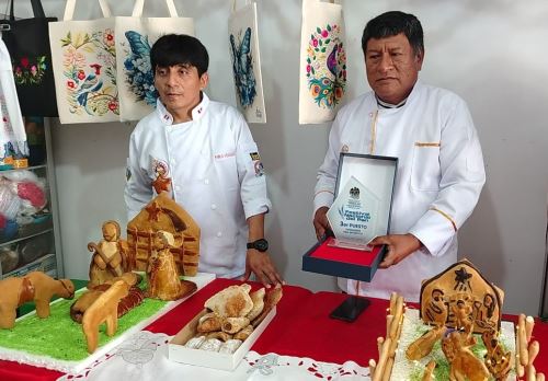 La celebración de la Navidad tiene un significado especial en Monsefú, distrito ubicado en Lambayeque. Los panificadores elaboran panes artísticos con motivos navideños. ANDINA/Difusión