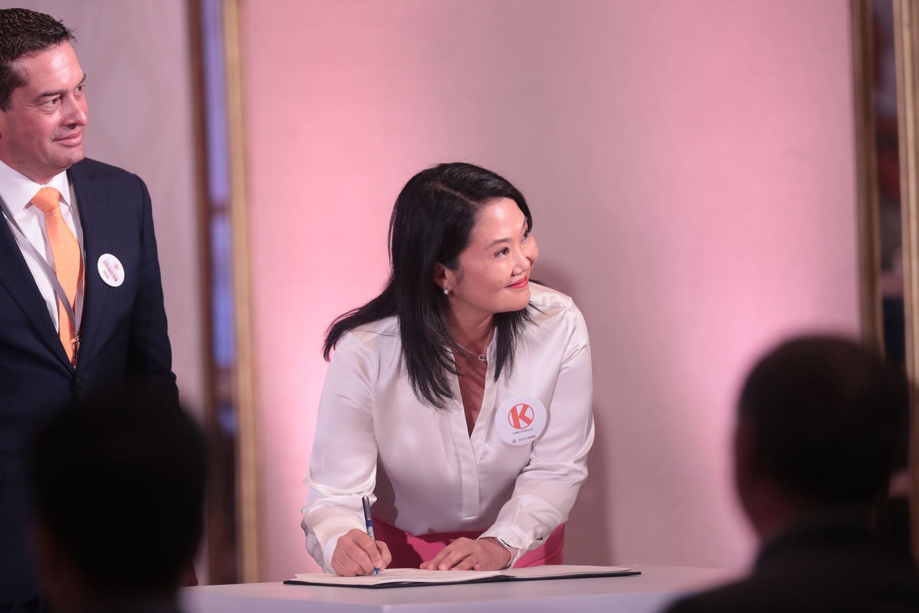Partido político Fuerza Popular de Keiko Fujimori en la suscripción del Pacto Ético Electoral organizado por el Jurado Nacional de Elecciones JNE el jueves 18 de diciembre de 2025 en el Hotel Sheraton de Lima. Foto: ANDINA/Verónica Calderón Zúñiga