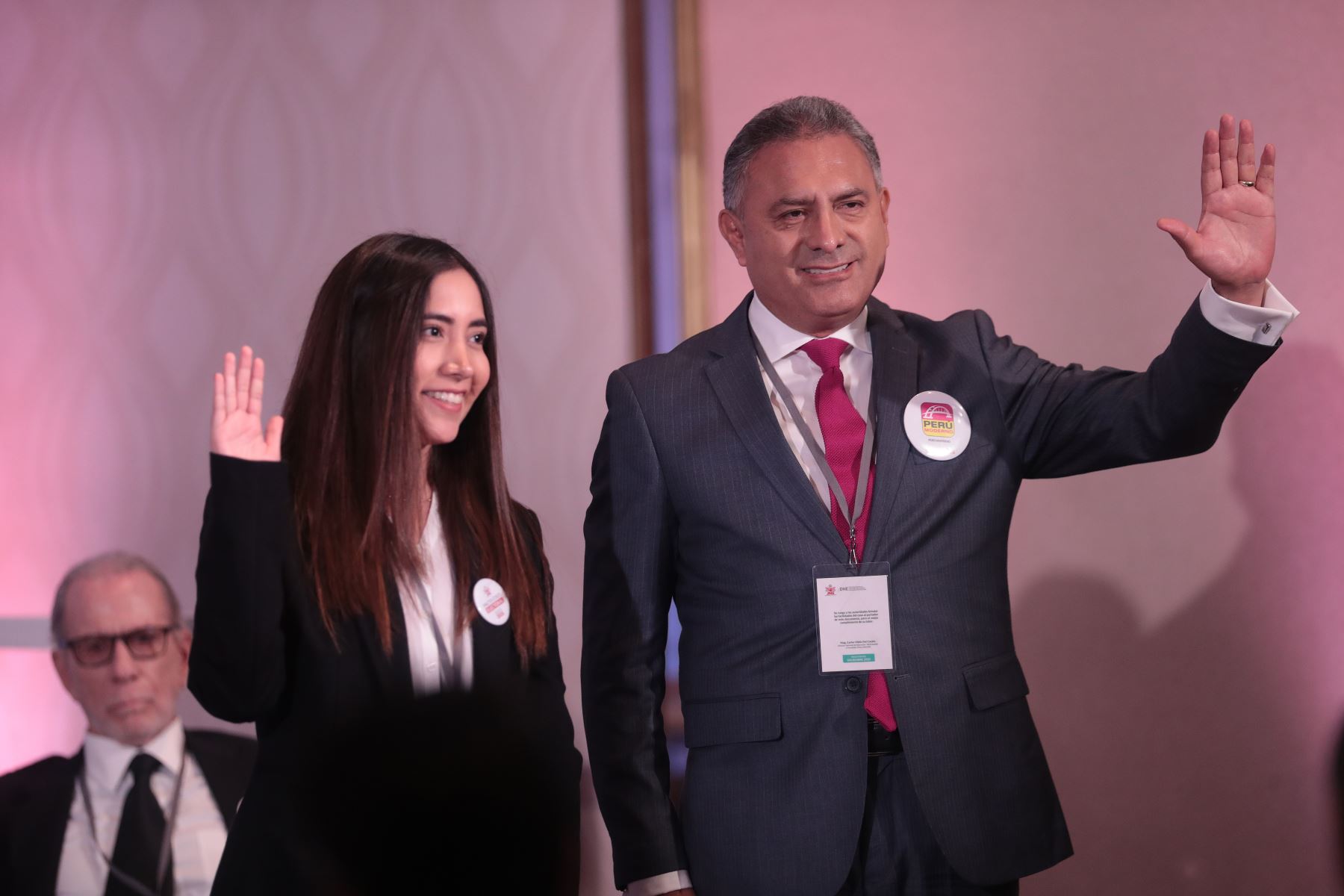 Partido político Perú Moderno de Carlos Jaico en la suscripción del Pacto Ético Electoral organizado por el Jurado Nacional de Elecciones JNE el jueves 18 de diciembre de 2025 en el Hotel Sheraton de Lima. Foto: ANDINA/Verónica Calderón Zúñiga