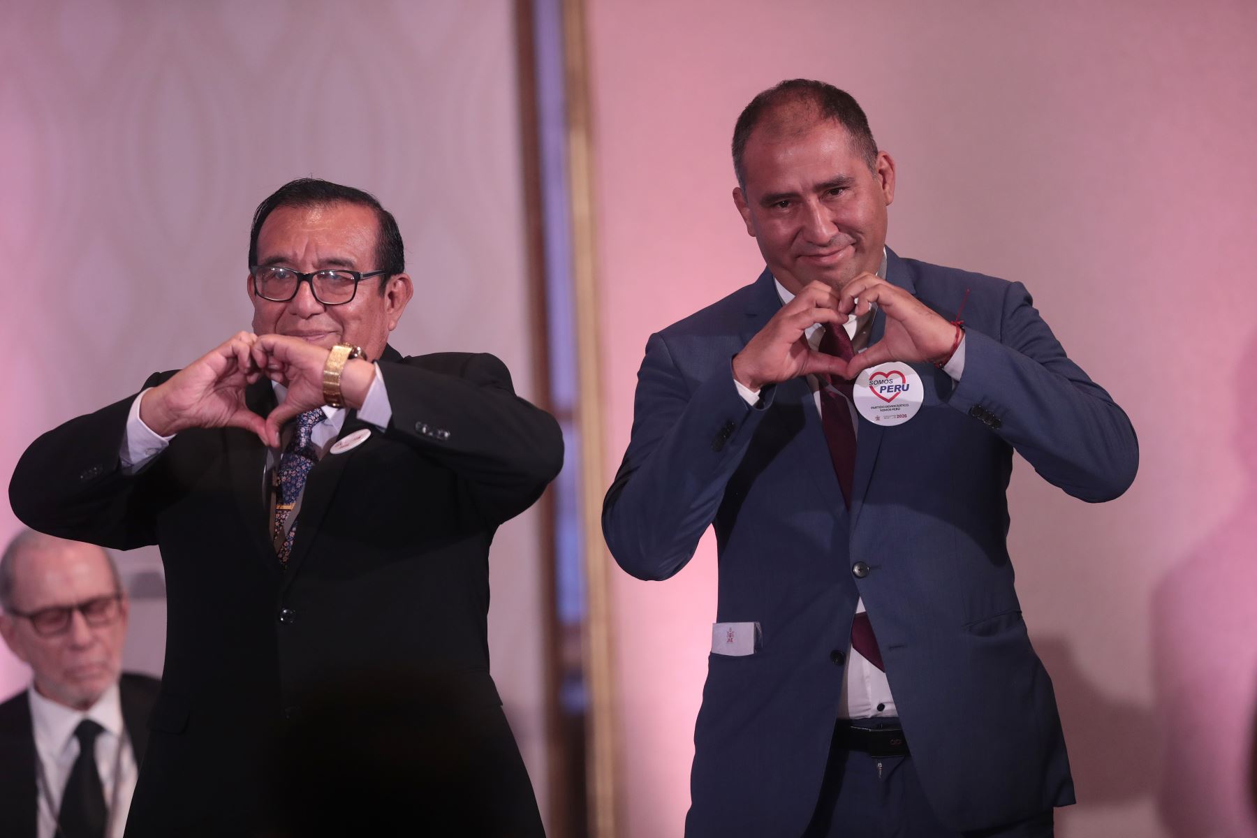 Partido político Somos Perú en la suscripción del Pacto Ético Electoral organizado por el Jurado Nacional de Elecciones JNE el jueves 18 de diciembre de 2025 en el Hotel Sheraton de Lima. Foto: ANDINA/Verónica Calderón Zúñiga