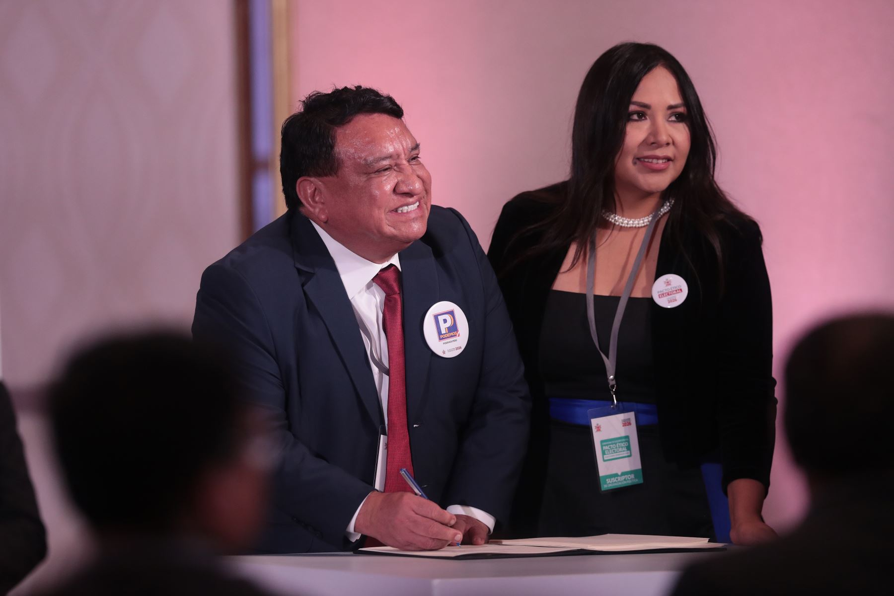 Partido Político Podemos Perú de José Luna Gálvez en la suscripción del Pacto Ético Electoral organizado por el Jurado Nacional de Elecciones JNE el jueves 18 de diciembre de 2025 en el Hotel Sheraton de Lima. Foto: ANDINA/Verónica Calderón Zúñiga
