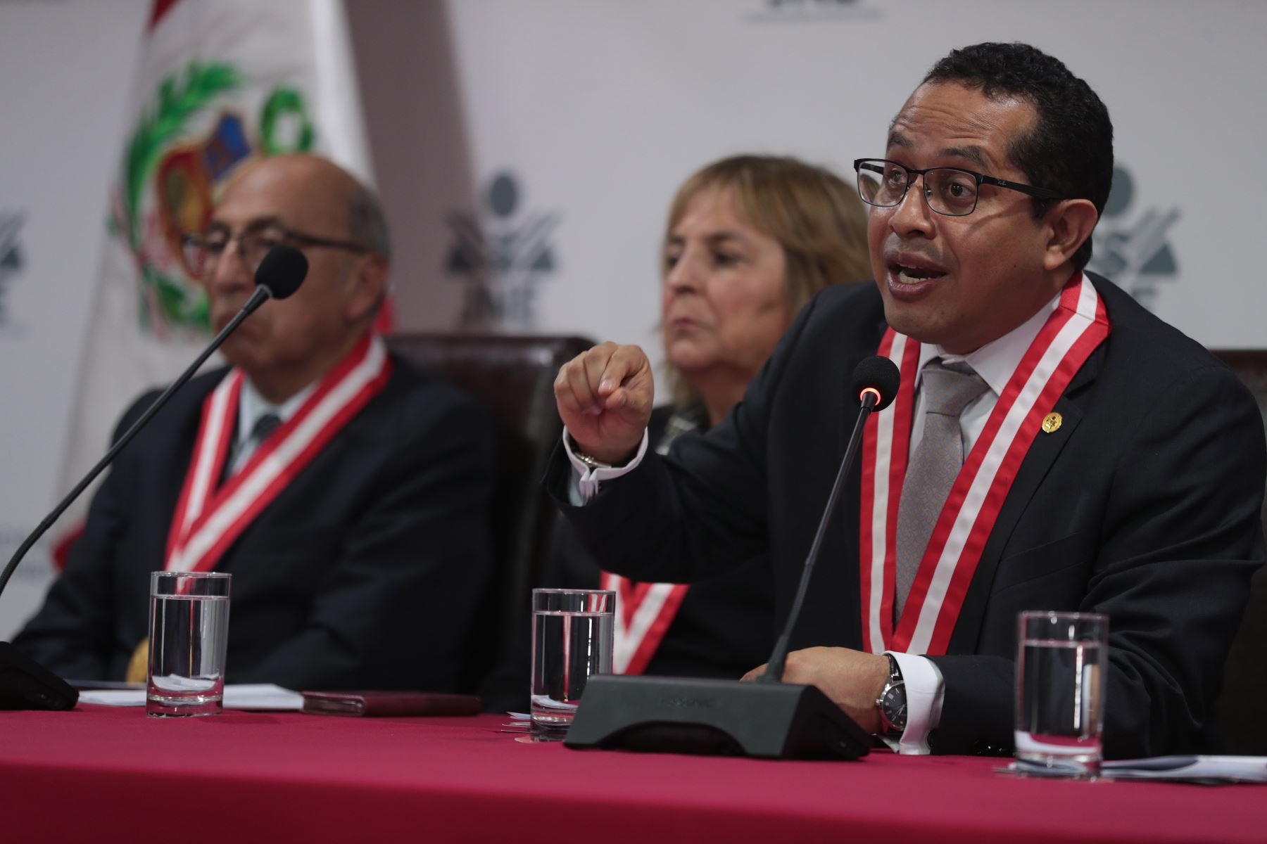 Presidente del JNE, Roberto Burneo durante la Conferencia  sobre el Voto Digital e Hitos de las Elecciones Generales 2026.

Foto: ANDINA/Verónica Calderón Zúñiga