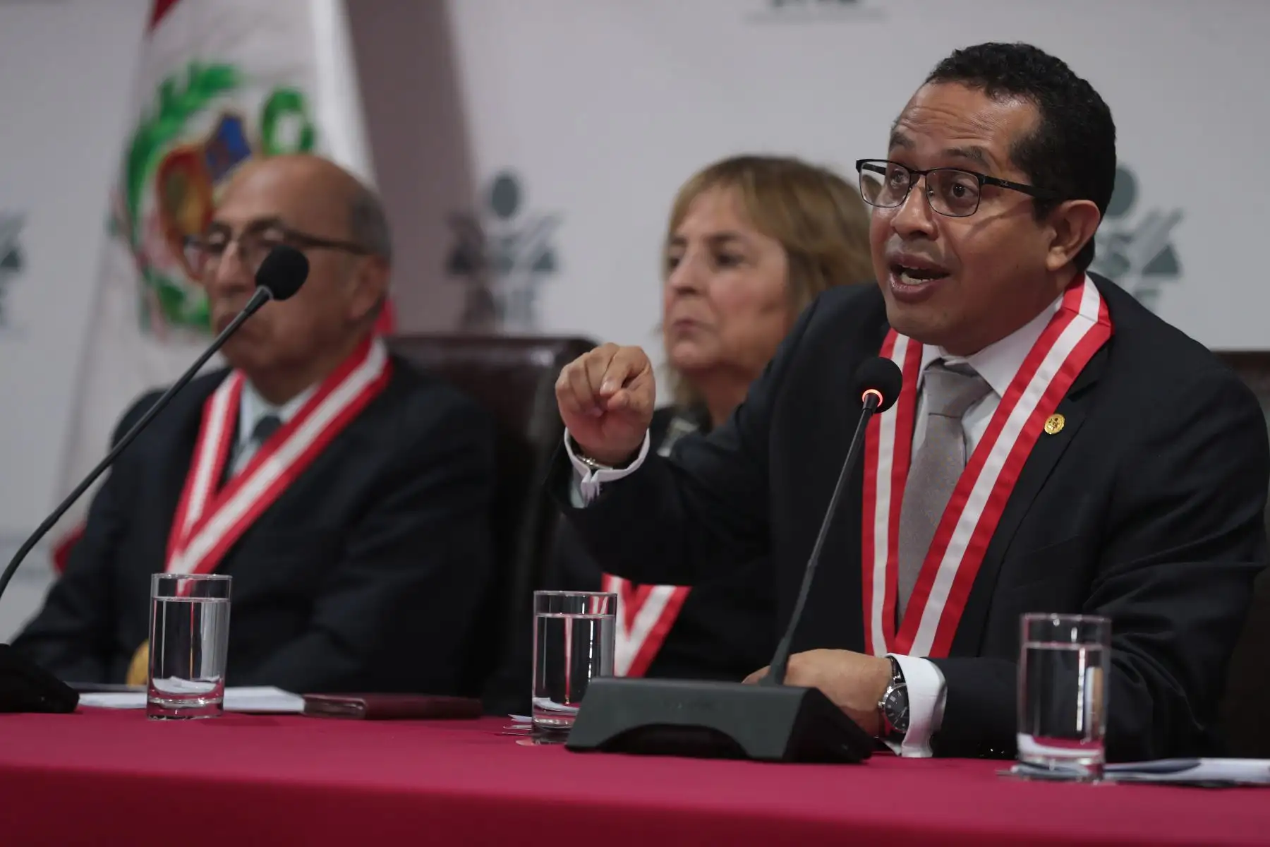 Presidente del JNE, Roberto Burneo durante la Conferencia  sobre el Voto Digital e Hitos de las Elecciones Generales 2026.

Foto: ANDINA/Verónica Calderón Zúñiga