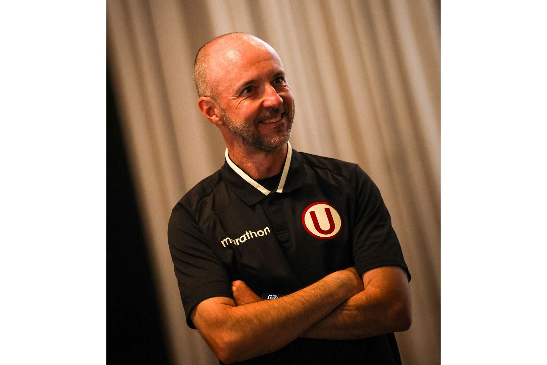 En conferencia de prensa, el Club Universitario de Deportes presentó en Lima al nuevo director técnico de su primer equipo de fútbol para la temporada 2026, el español Javier Rabanal Hernández, quien viene recientemente de dirigir al Independiente del Valle en Ecuador. Foto: Universitario