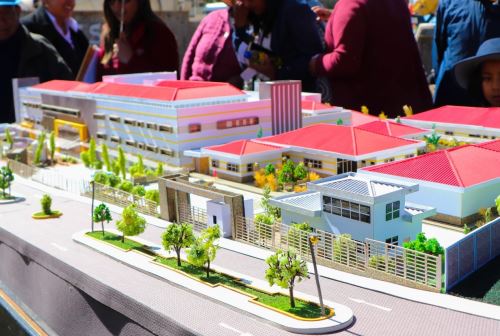 Maqueta del hospital Rafael Ortiz Ravines en Juli. Foto: ANDINA/Difusión