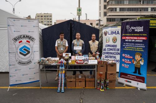 Sucamec implementa un puesto de control en Mesa Redonda por fiestas navideñas y venta de pirotécnicos informales. Foto: ANDINA/Difusión
