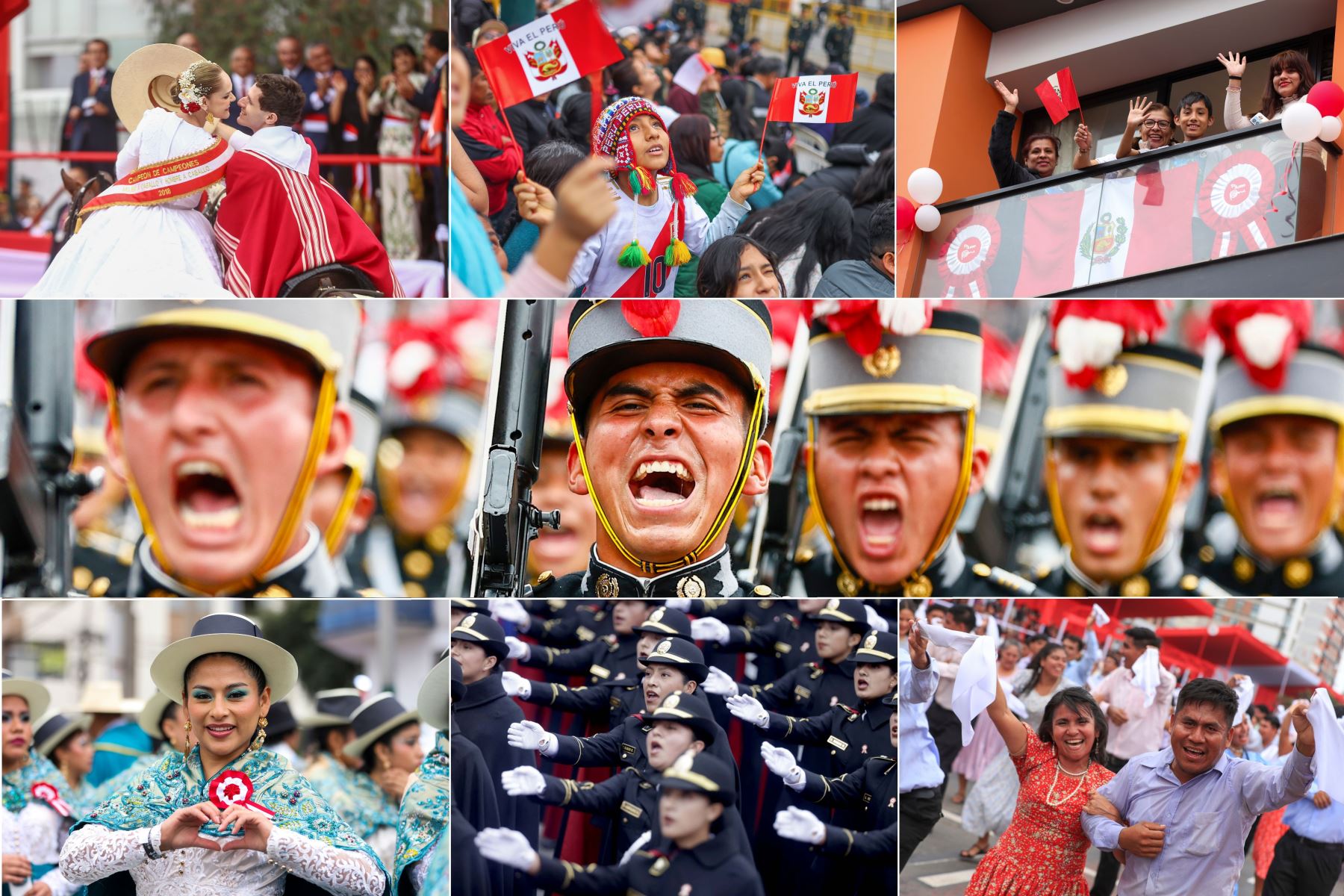 La gran Parada Cívico Militar reafirmó identidad y tradición nacional. Foto: Presidencia y Luis Iparraguirre