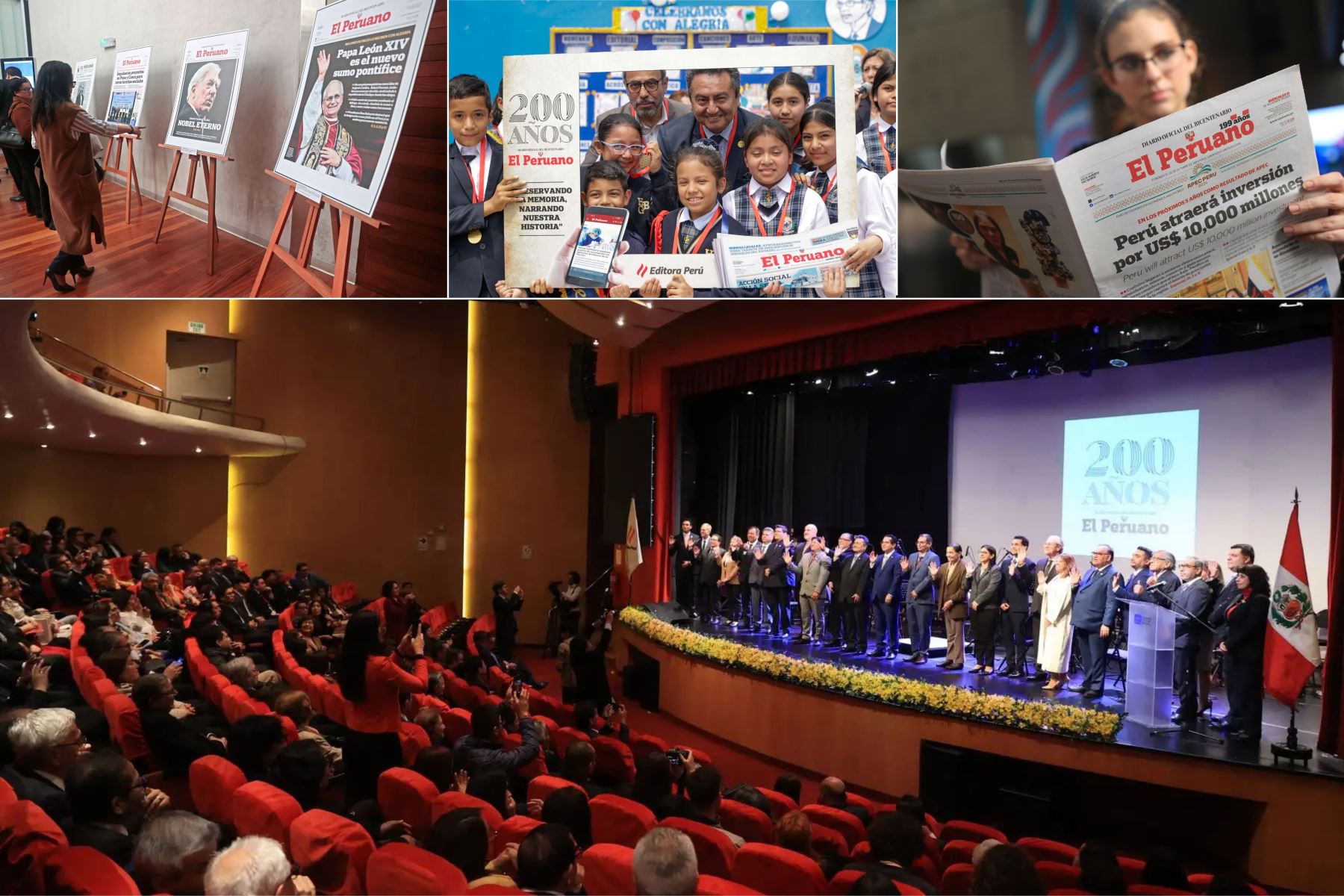 El Diario Oficial El Peruano celebró 200 años de historia informativa y servicio al país. Foto: Lino Chipana, Vidal Tarqui y Luis Iparraguirre