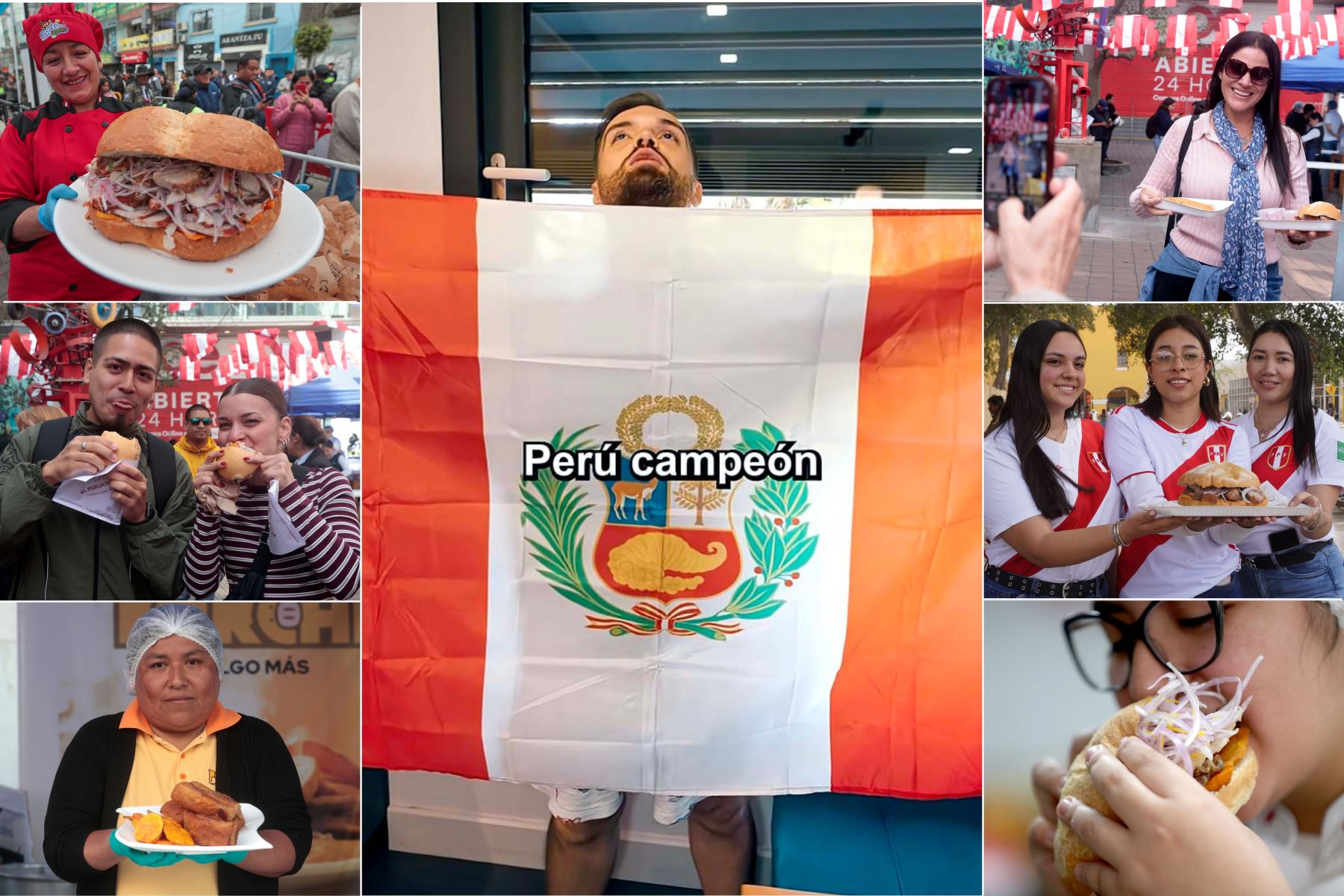 El Mundial de Desayunos de Ibai fue para el Perú y su sabroso chicharrón:  Foto: Verónica Calderón, Genry Bautista y Vidal Tarqui