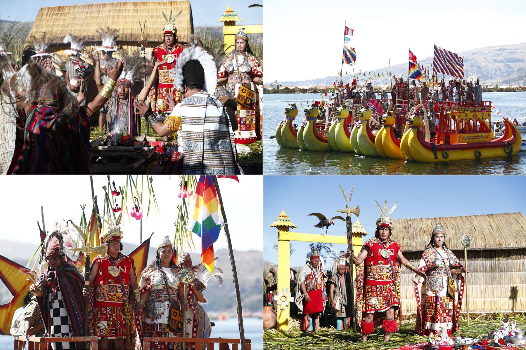 Puno celebró su aniversario con la representación de la llegada de Manco Cápac y Mama Ocllo. Foto: Daniel Bracamonte