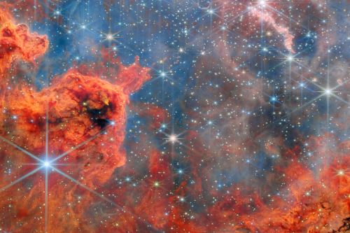 Las observaciones del telescopio James Webb han permitido, por primera vez, identificar la población completa de enanas marrones en Westerlund 2. Foto: ESA