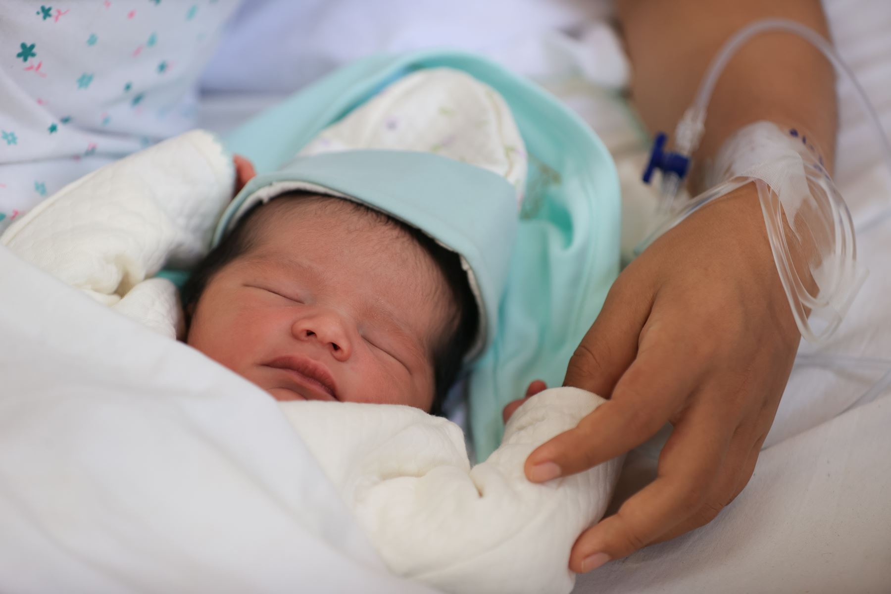 Kalith nació con un peso de 3.6 kg y a través de parto natural. Foto: ANDINA/Jhonel Rodríguez Robles