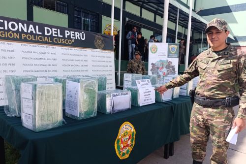 Droga decomisada antes de salir del Cusco rumbo a Puno. Foto: ANDINA/Difusión