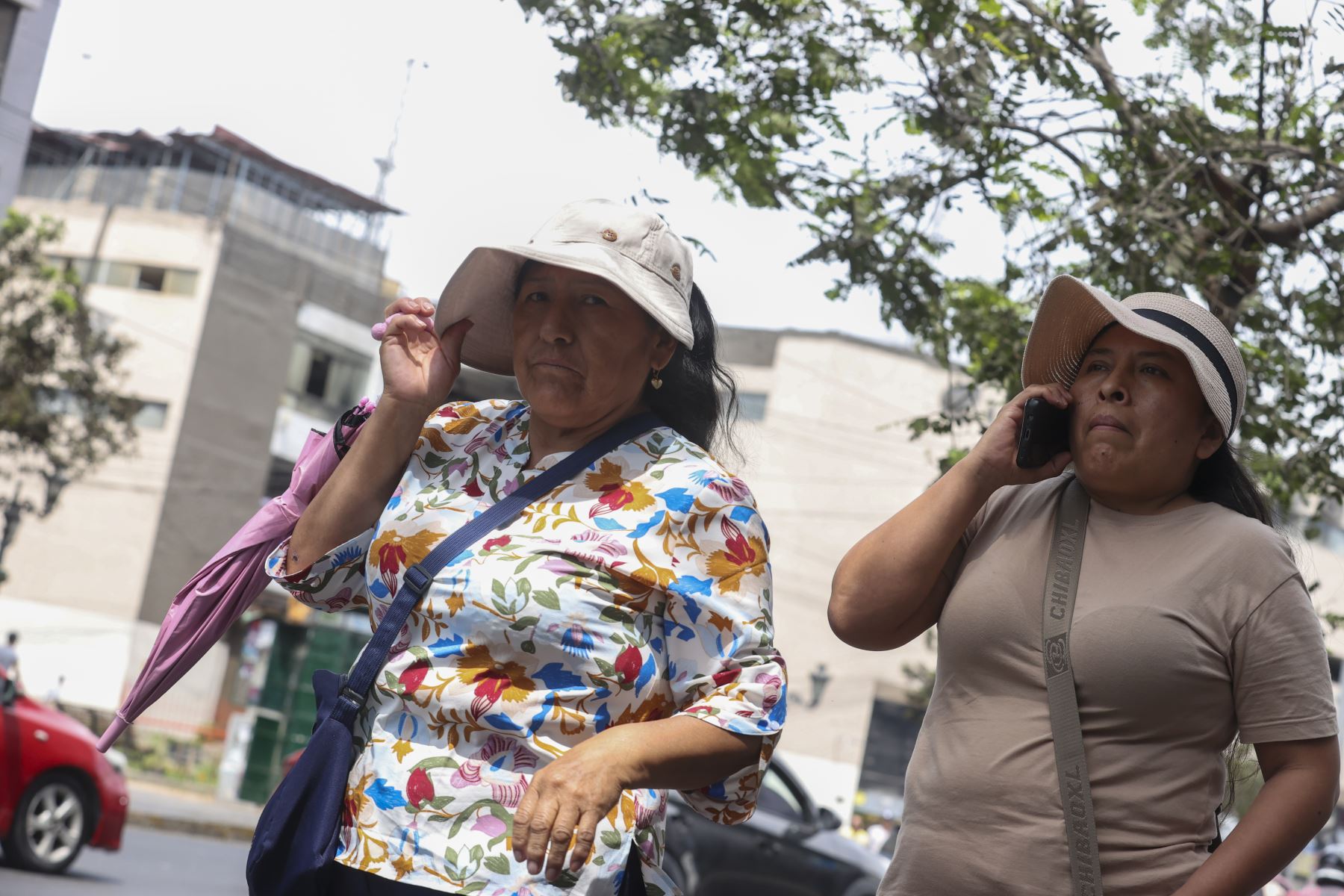Las personas recurren al uso de sombrillas para protegerse de la radiación solar mientras transitan o realizan actividades al aire libre en la capital, una práctica que se intensifica durante los días de mayor brillo solar propios de la temporada de verano.
Foto: ANDINA/Juan Carlos Guzmán Negrini
