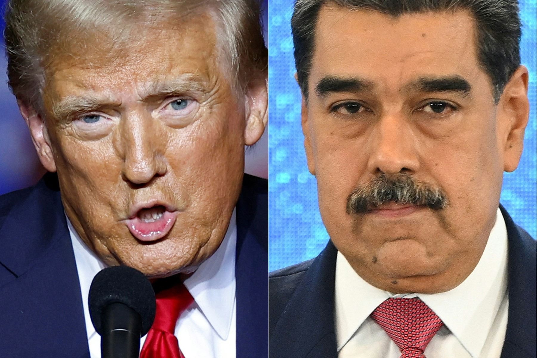 El presidente Donald Trump anunció que Nicolás Maduro fue capturado y trasladado en avión, junto a su esposa fuera de Venezuela, tras llevar con “éxito” un ataque a gran escala contra ese país y su líder. Foto: AFP
