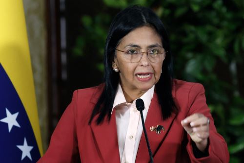 Delcy Rodríguez, presidenta interina de Venezuela. Foto: AFP
