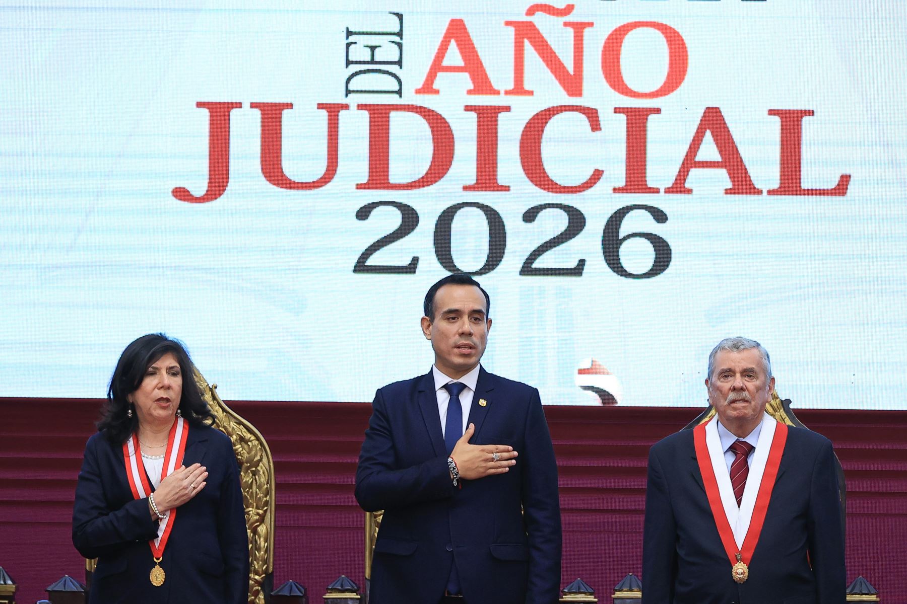 Presidente de la república, José Jerí, participa en la ceremonia de apertura del Año Judicial 2026 en Palacio de Justicia. Foto: ANDINA/ Jhonel Rodríguez