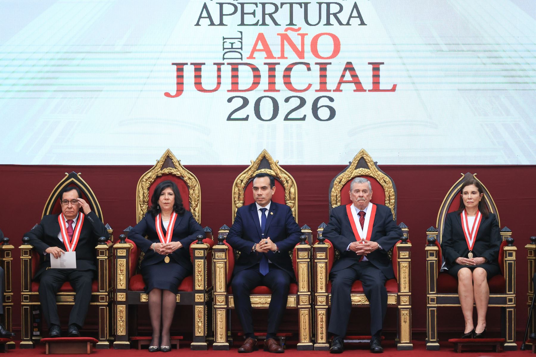 Presidente de la república, José Jerí, participa en la ceremonia de apertura del Año Judicial 2026 en Palacio de Justicia. Foto: ANDINA/ Jhonel Rodríguez