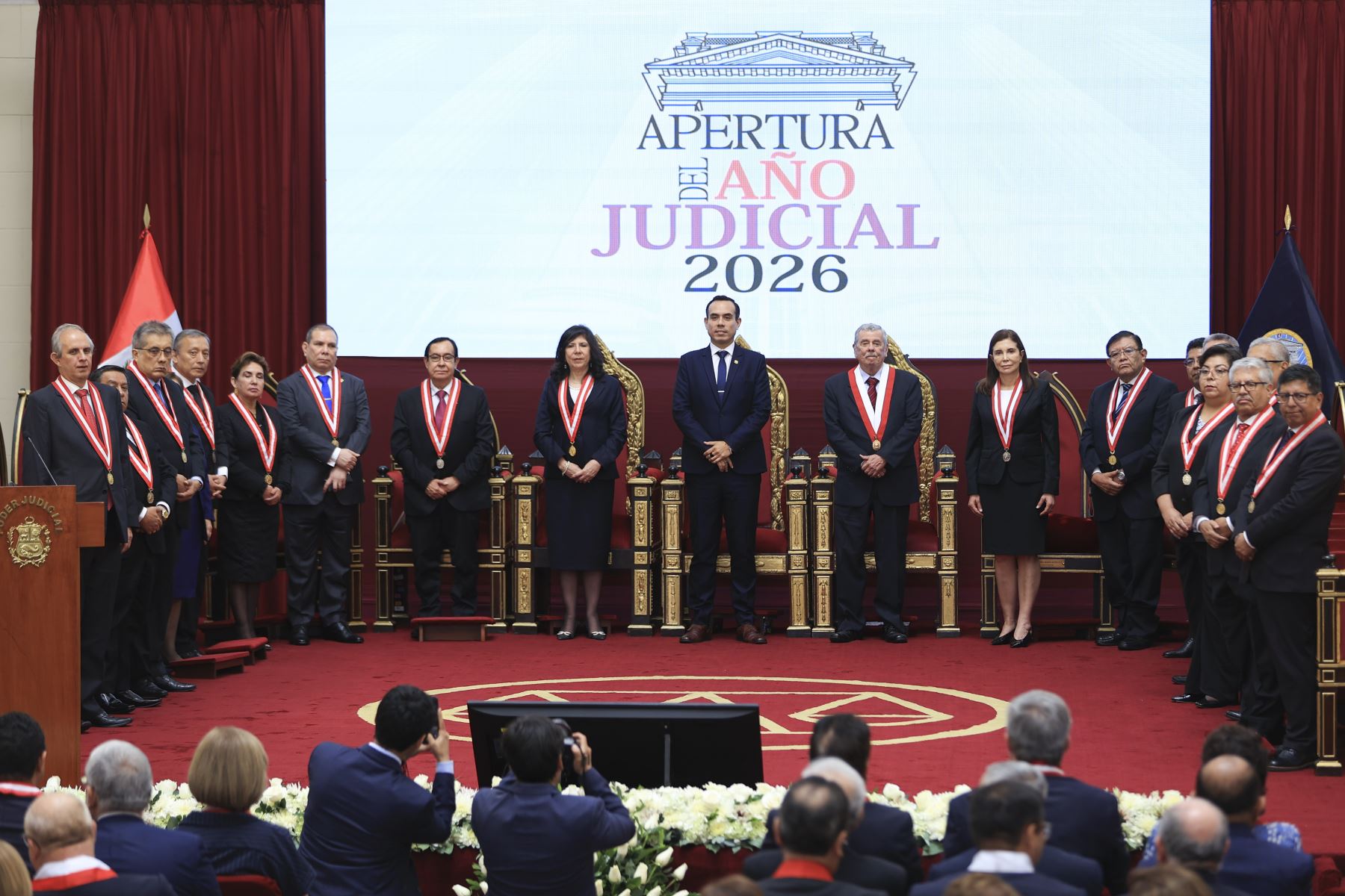 El presidente de la república, José Jerí, participa en la ceremonia de apertura del Año Judicial 2026, que se desarrolla en Palacio de Justicia, en el Centro de Lima.Foto: ANDINA/Jhonel Rodríguez Robles