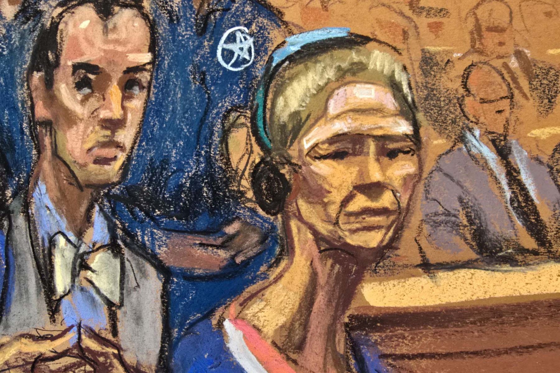 Cilia Flores, esposa del mandatario, compareció con el mismo atuendo penitenciario y se declaró “completamente inocente”. A través de sus abogados, pidió atención médica por presuntas lesiones, mientras ambos solicitaron también una visita consular durante el desarrollo del proceso judicial. Foto: AFP