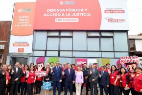 El ministro de Justicia y Derechos Humanos, Walter Martínez Laura, inauguró la nueva sede de la Defensa Pública en el distrito de Barranco.