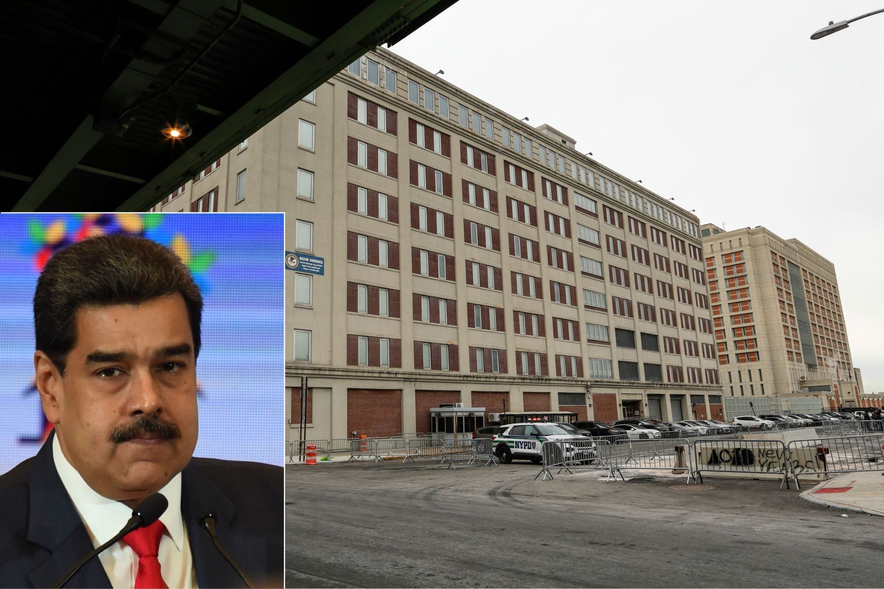 Esta cárcel, donde permanecen recluidos Nicolás Maduro y su esposa Cilia Flores, es el Metropolitan Detention Center de Brooklyn, uno de los penales más duros y cuestionados de Estados Unidos. El recinto arrastra una reputación sombría por violencia interna, apagones prolongados, atención médica deficiente y asesinatos. Por sus celdas pasaron figuras de alto perfil como Jeffrey Epstein, el expresidente hondureño Juan Orlando Hernández y el rapero Sean "Diddy" Combs. Fotos: Composición con fotos de AFP