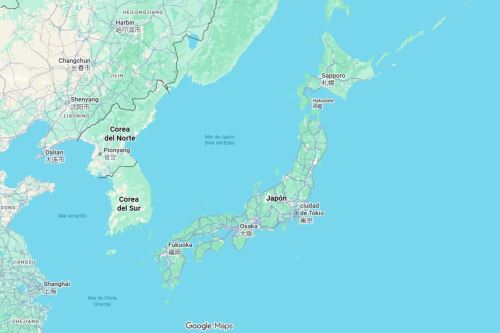 Mapa de Japón. Imagen: Google Maps