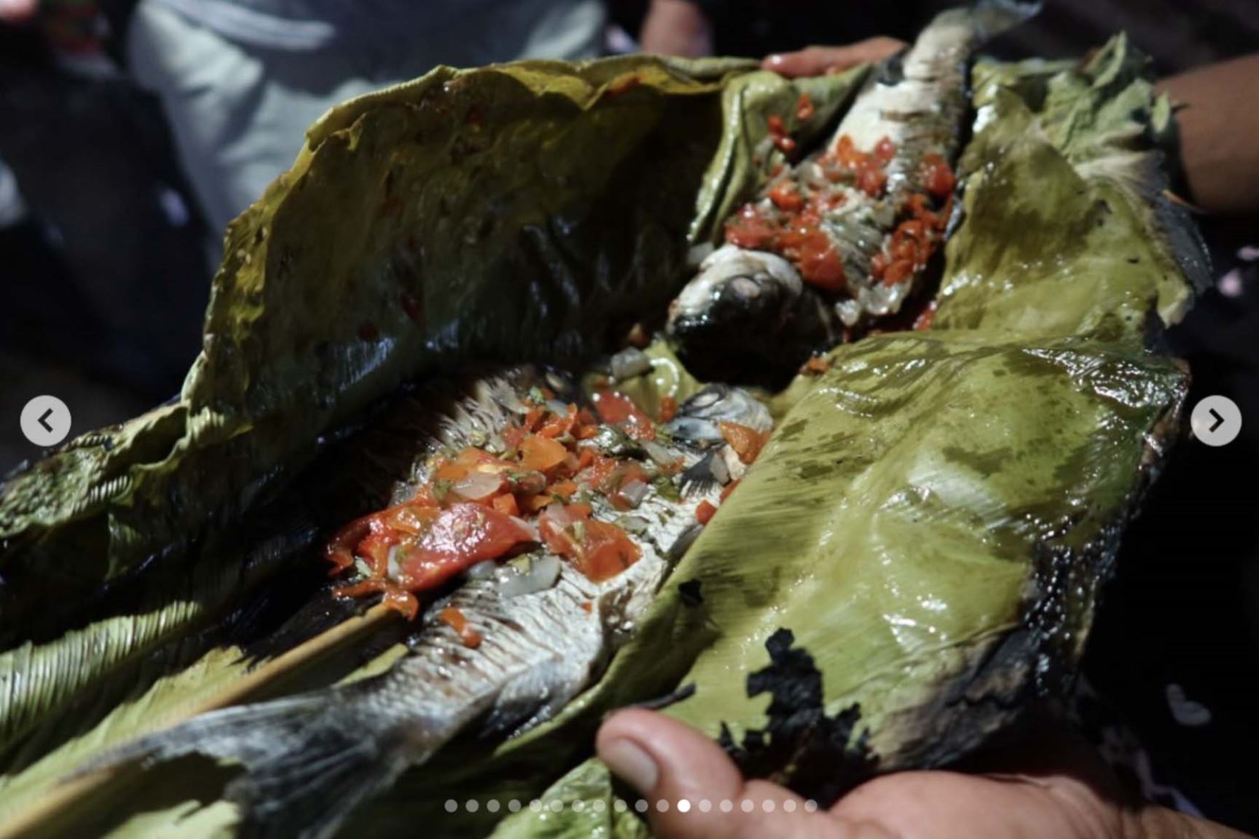 La patarashca, plato tradicional de la Amazonía peruana, aparece como parte del recorrido gastronómico del viaje. Preparado con pescado fresco envuelto en hojas de plátano y cocinado al fuego, este alimento refleja la relación ancestral entre la cocina amazónica y la naturaleza, uno de los aspectos culturales que acompañaron la experiencia descrita por Sam Smith en su carta de agradecimiento al Perú. Fotos: ANDINA/Sam Smith