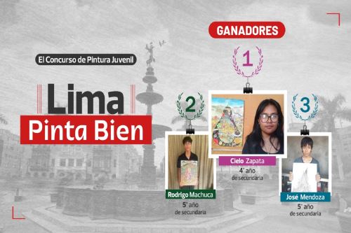 Escolar de 15 años gana el concurso de pintura “Lima Pinta Bien”