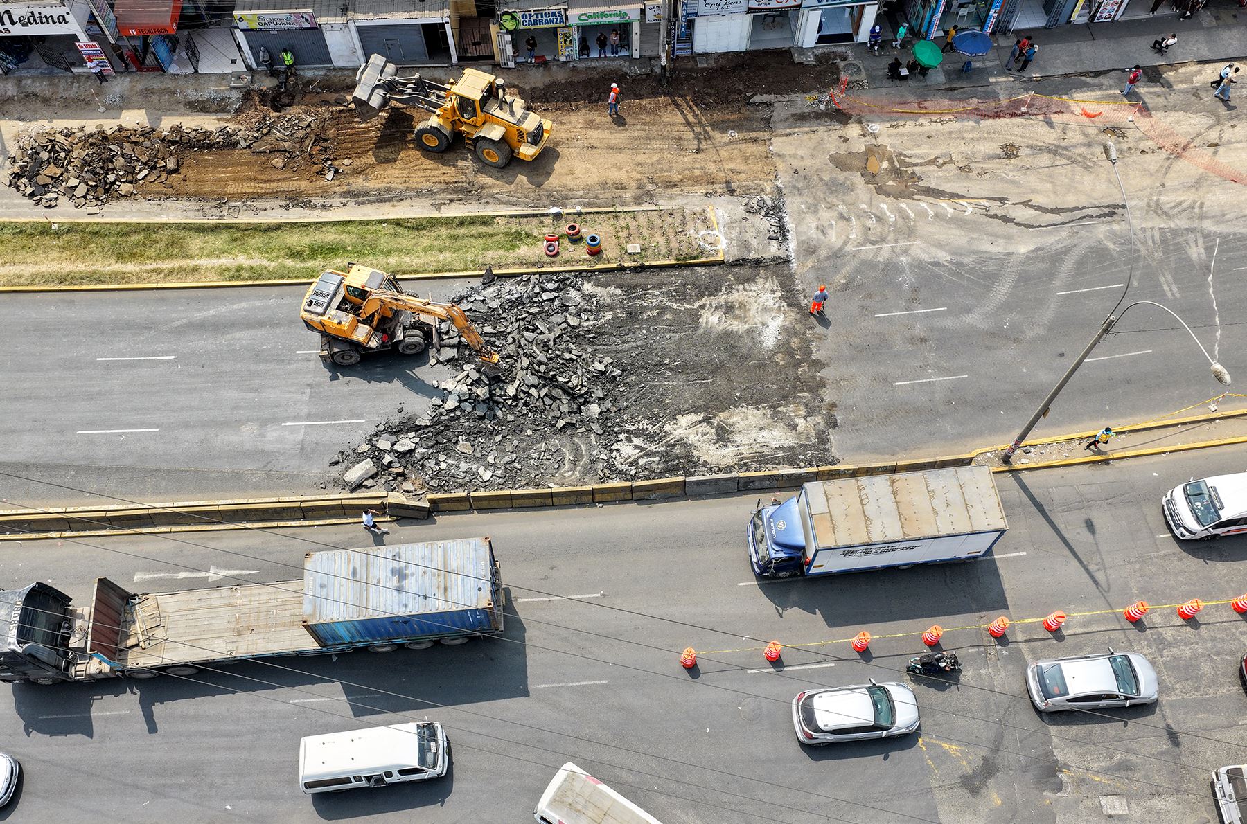La obra tendrá una duración estimada de 210 días y contempla desvíos vehiculares para transporte público y autos particulares.
Foto: ANDINA/Juan Carlos Guzmán