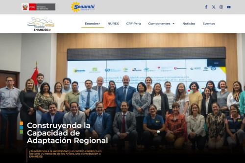 Imagen de portada en la plataforma digital ENANDES+ del Senamhi. Foto: ANDINA/Difusión.