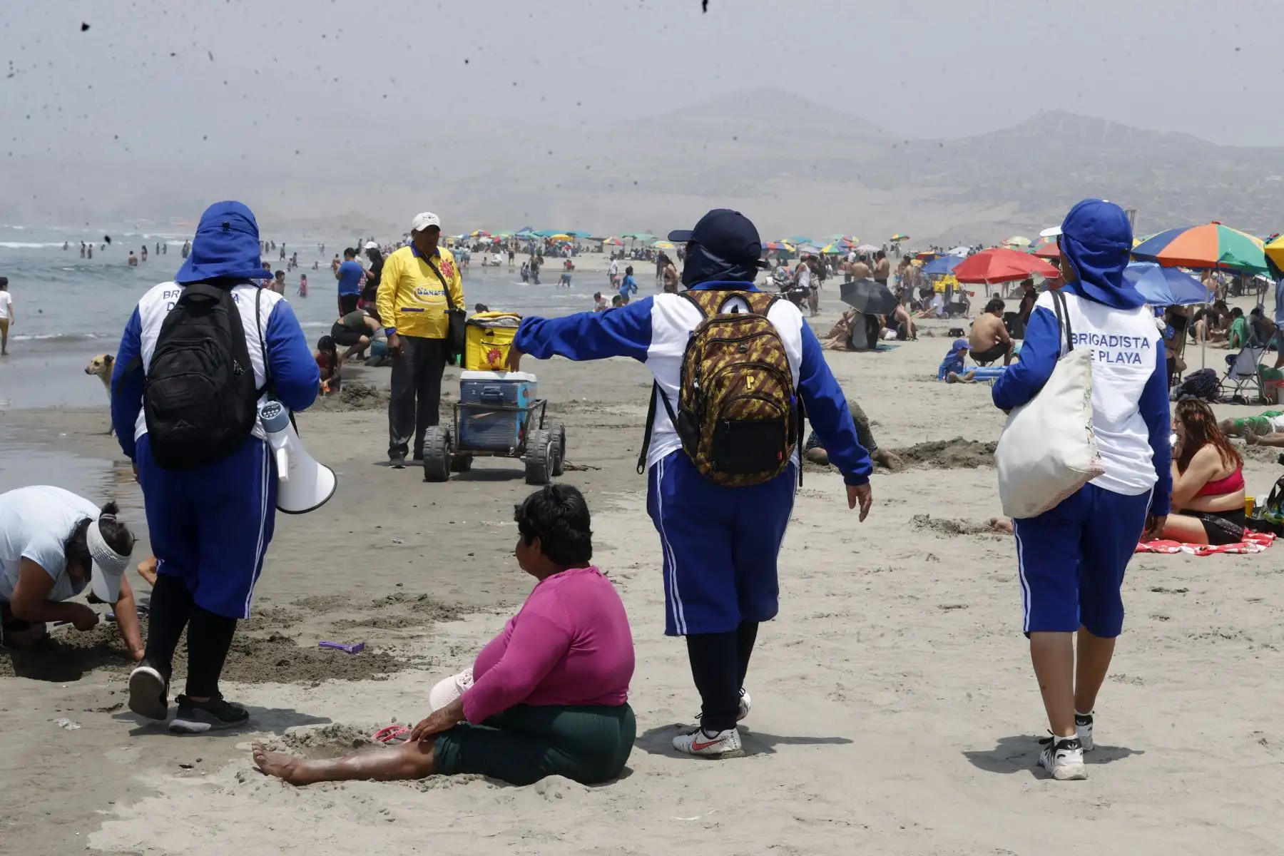 Desde tempranas horas del día, llegan una gran cantidad de bañistas al balneario Costa Azul de Ventanilla, en compañía de familiares y amigos para disfrutar del buen sol.
Foto: ANDINA/Vidal Tarqui