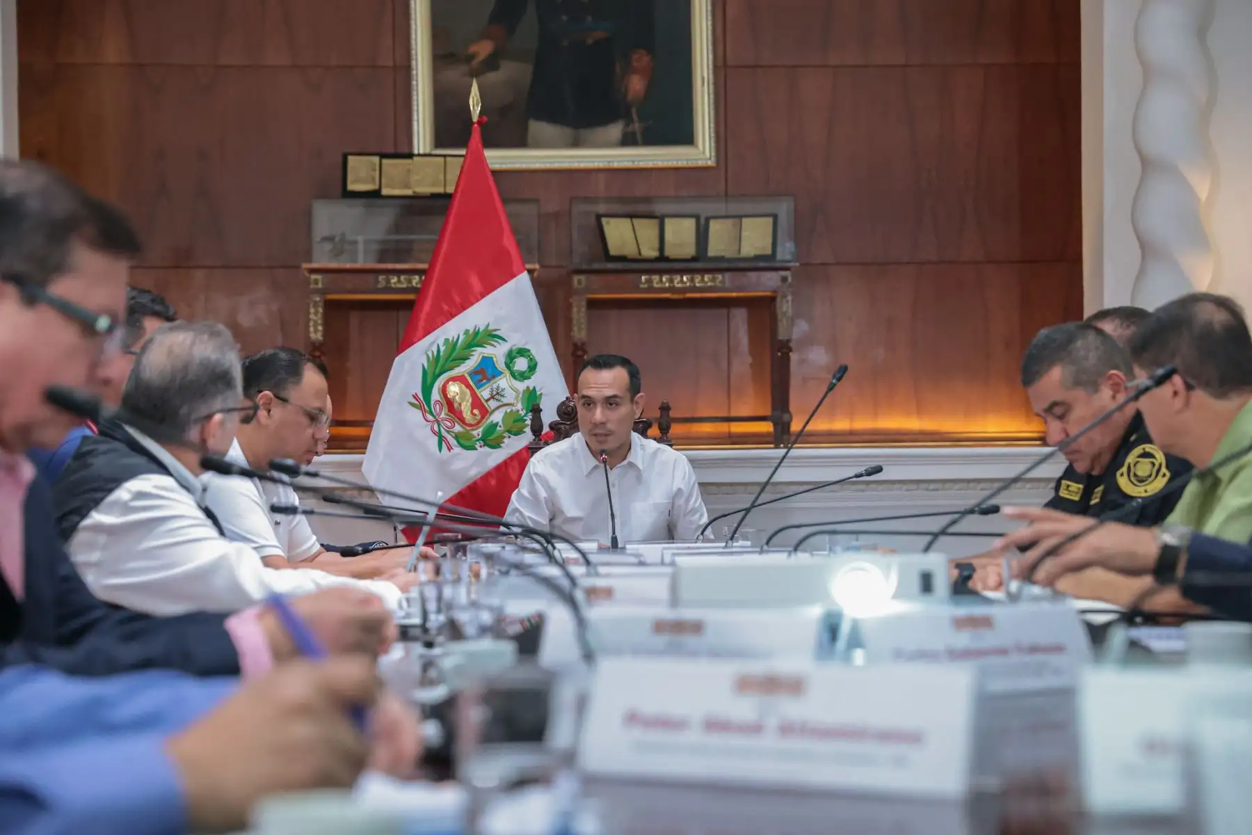 Durante este domingo, el presidente José Jerí lideró una reunión con los representantes de las principales instituciones públicas relacionadas a la guerra contra la delincuencia en el Perú y los avances de las autoridades por recuperar la paz de los peruanos. Foto: Presidencia