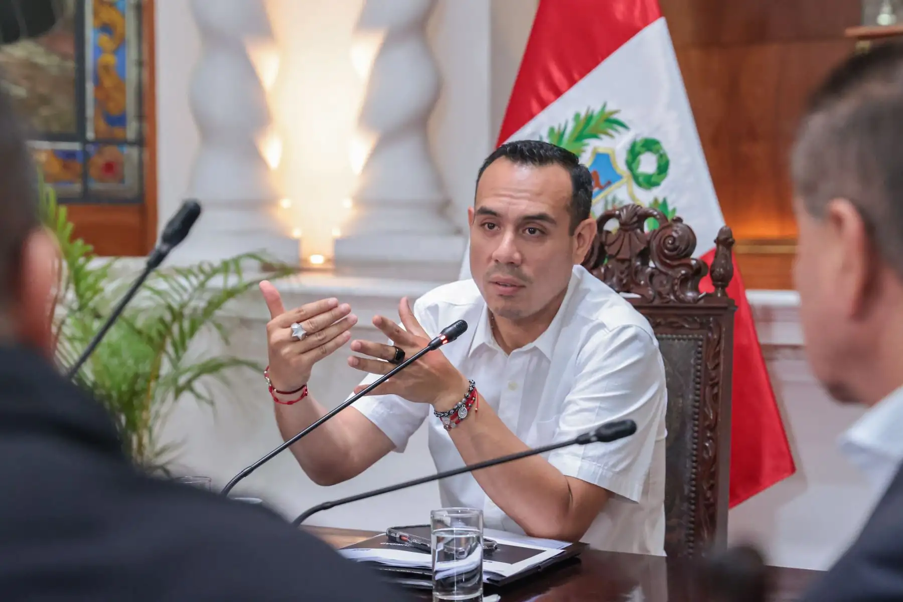 Durante este domingo, el presidente José Jerí lideró una reunión con los representantes de las principales instituciones públicas relacionadas a la guerra contra la delincuencia en el Perú y los avances de las autoridades por recuperar la paz de los peruanos. Foto: Presidencia