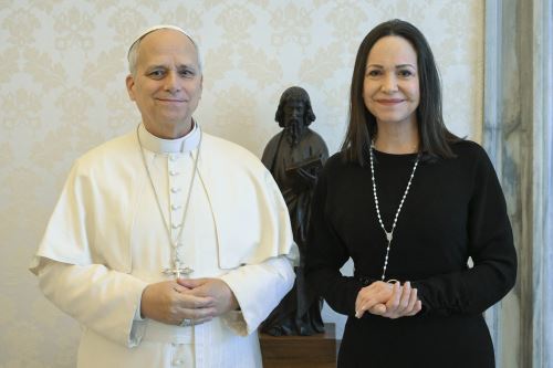 Papa León XIV recibe a María Corina Machado
