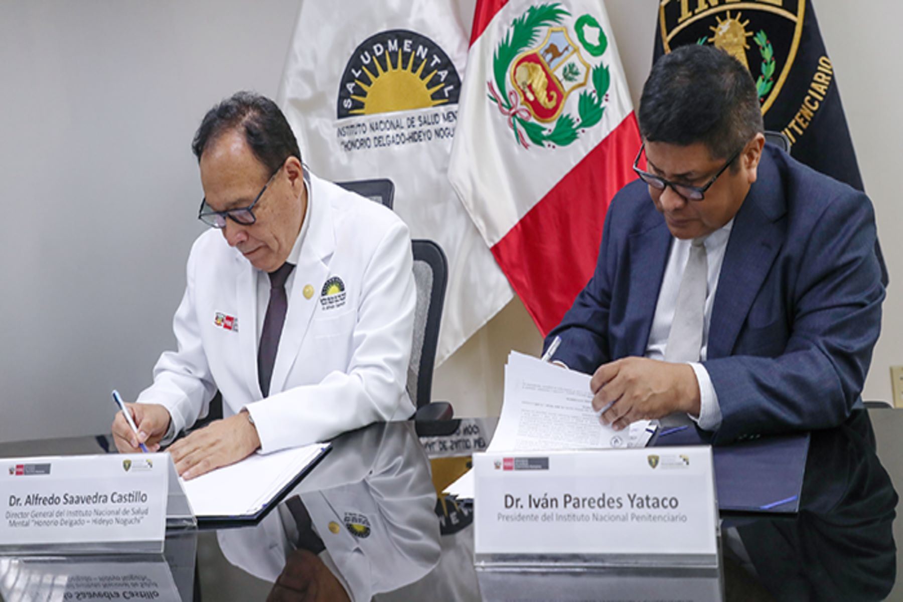 INPE e Instituto Nacional de Salud Mental firman convenio para mejorar la salud mental de los internos en los centros penitenciarios. Foto: ANDINA/Difusión