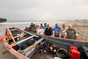 Especialistas realizaron la identificación de bienes culturales sumergidos en el área marina adyacente al complejo El Huarco. Foto: MINCUL/Difusión.