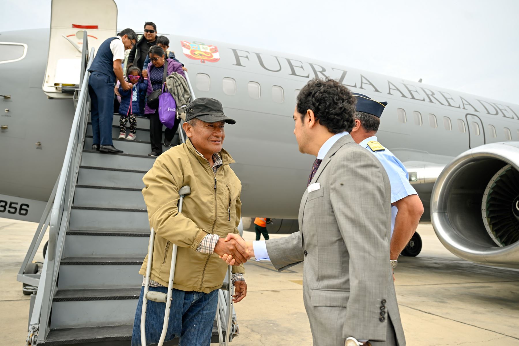 En el avión presidencial son repatriados 38 connacionales que quedaron varados por bloqueos de carreteras en Bolivia.
Foto: ANDINA/Prensa Presidencia