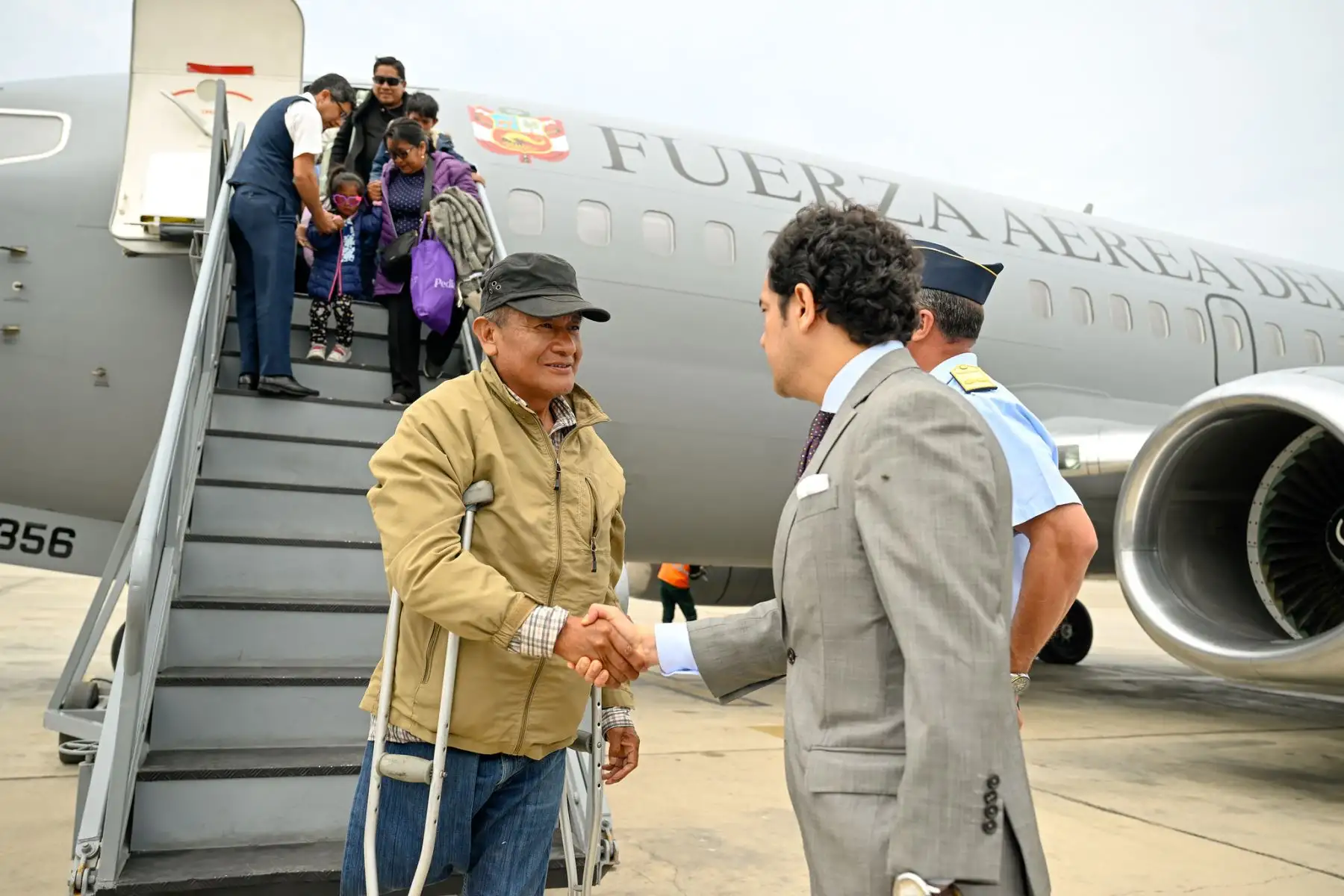 En el avión presidencial son repatriados 38 connacionales que quedaron varados por bloqueos de carreteras en Bolivia.
Foto: ANDINA/Prensa Presidencia