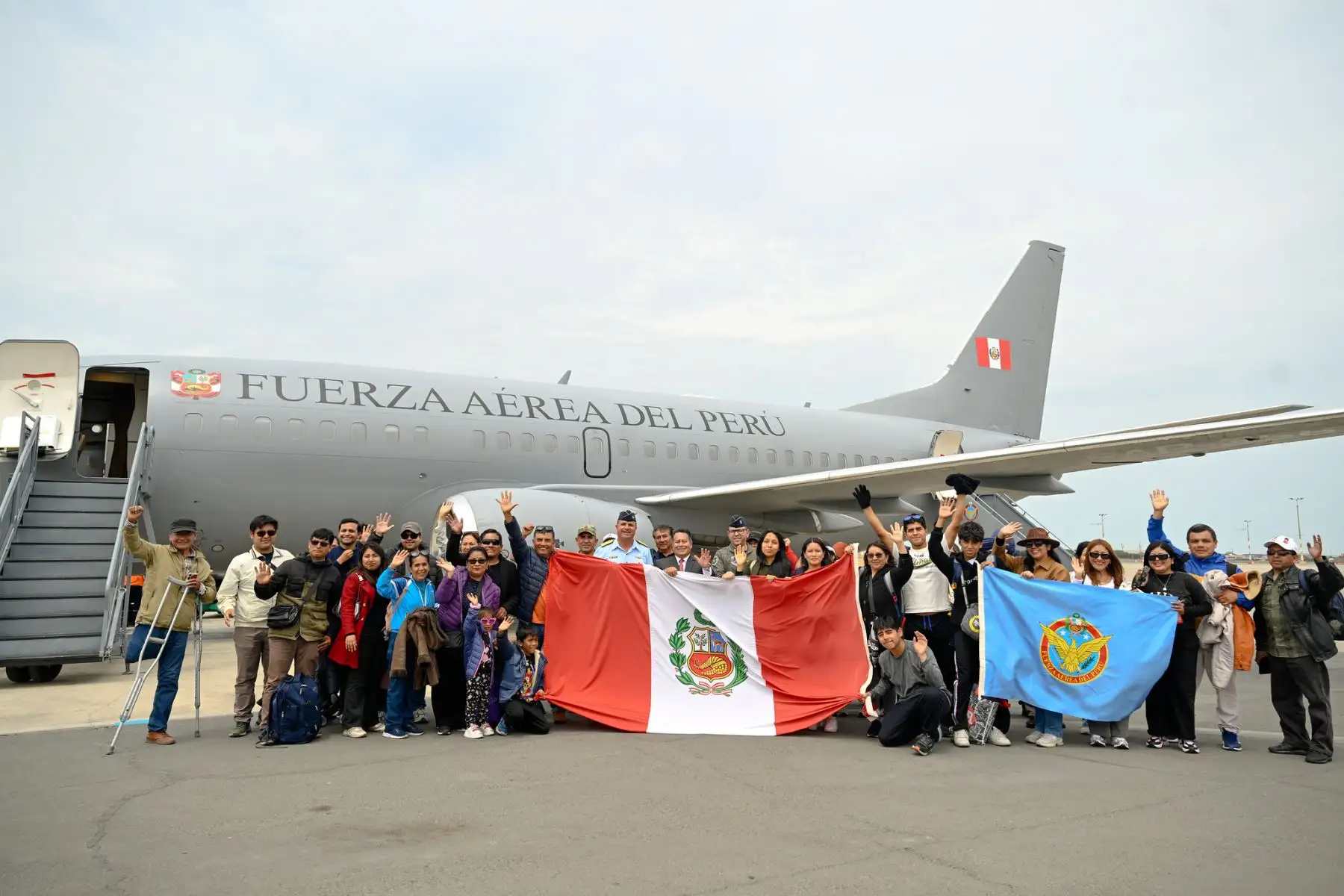 En el avión presidencial son repatriados 38 connacionales que quedaron varados por bloqueos de carreteras en Bolivia.
Foto: ANDINA/Prensa Presidencia