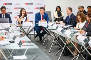 La ministra Lesly Shica (Midis) se reunió con representantes de organismos internacionales. Foto: MIDIS/Difusión.