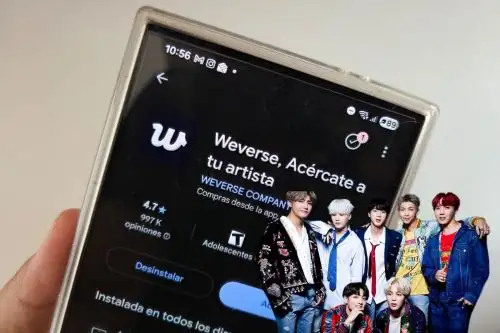 Enre las bandas de K-pop que tienen presencia en Weverse están BTS, BLACKPINK, TXT, ENHYPEN, NewJeans, LE SSERAFIM, y más.
