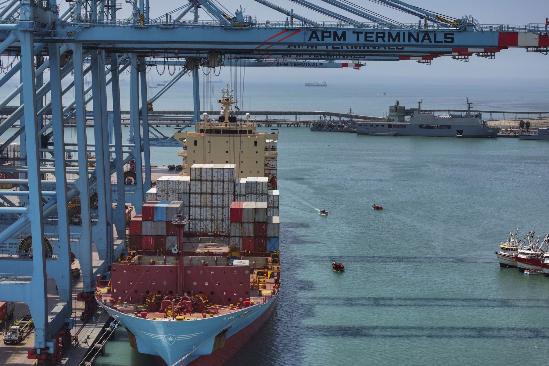 Visita de supervisión al operador del Terminal Norte Multiproposito del Puerto del Callao. Foto: ANDINA/Prensa Presidencia